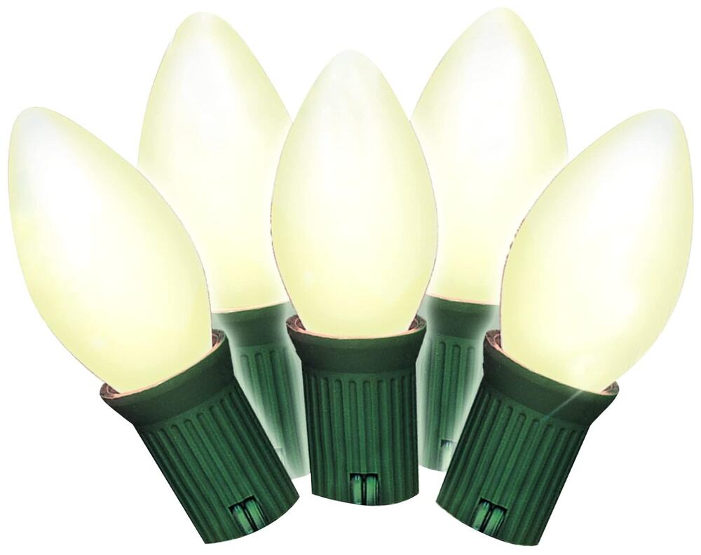Vintage Christmas String Lights Frosted C7 25 Feet, Indoor/Outdoor Use